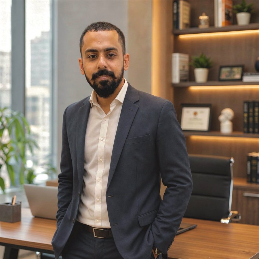 Kazi Shahzaib in a professional office setting